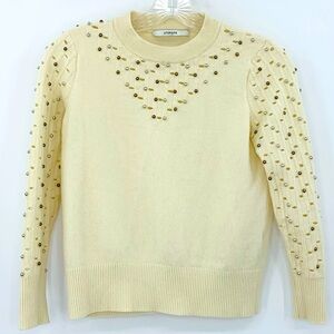 Uterque Metallic Beaded Wool Sweater